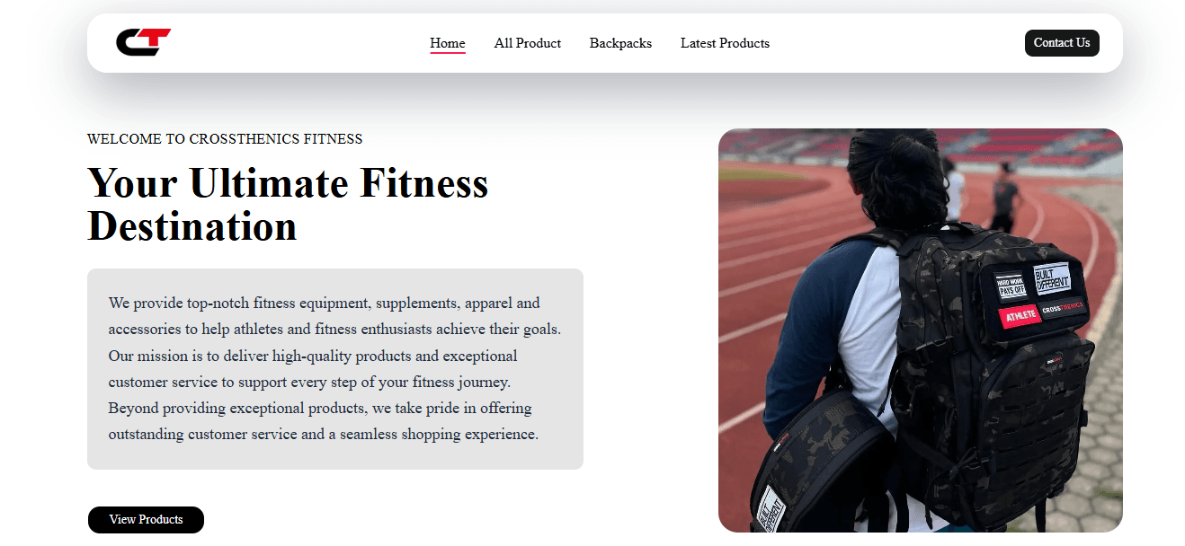 e-Commerece( Crossthenics Fitness )